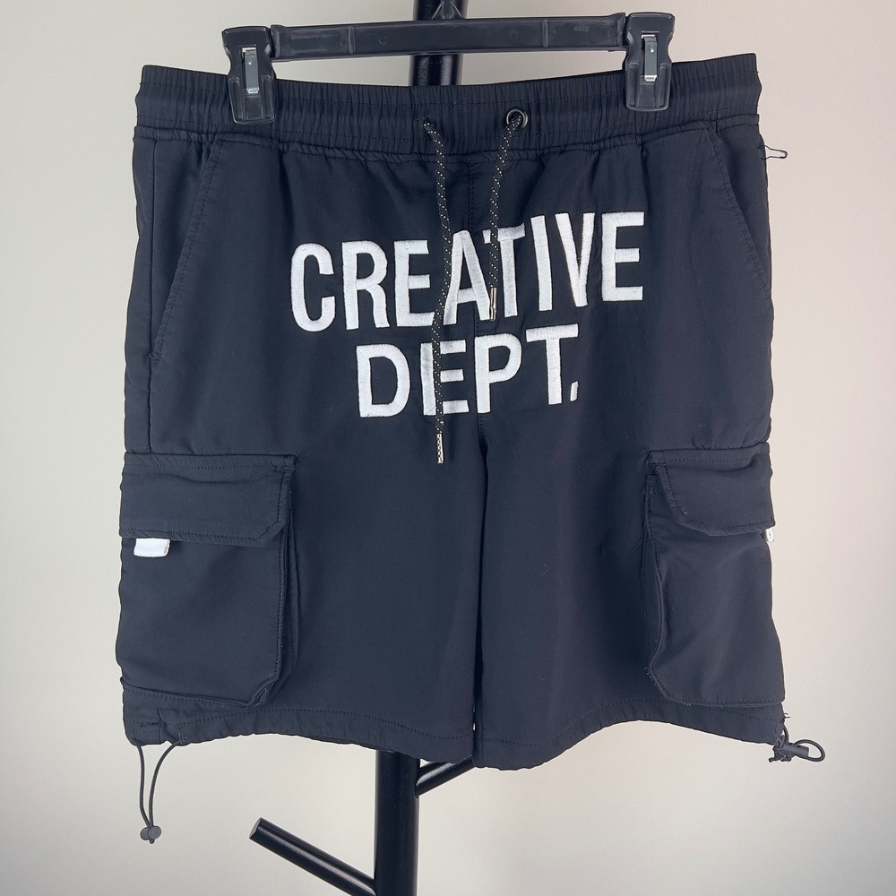 RGSTR Creative Dept Black Cargo Shorts Mens Large Techwear Gorpcore Streetwear